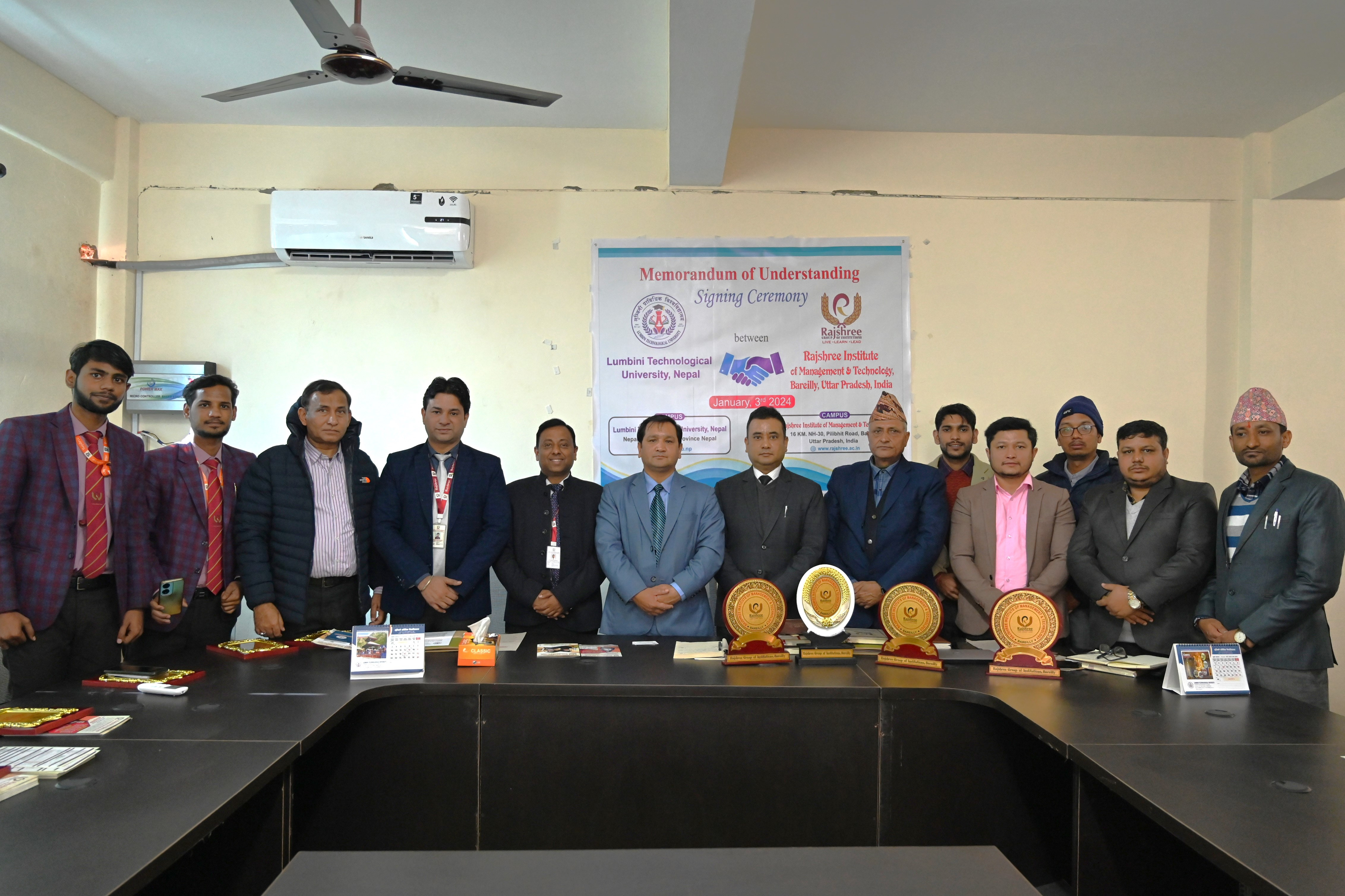 Signing of Memorandum of Understanding (MoU) between LTU and Rajshree Institute of Management & Technology (RIMT) Bareily,Uttar Pradesh, India.